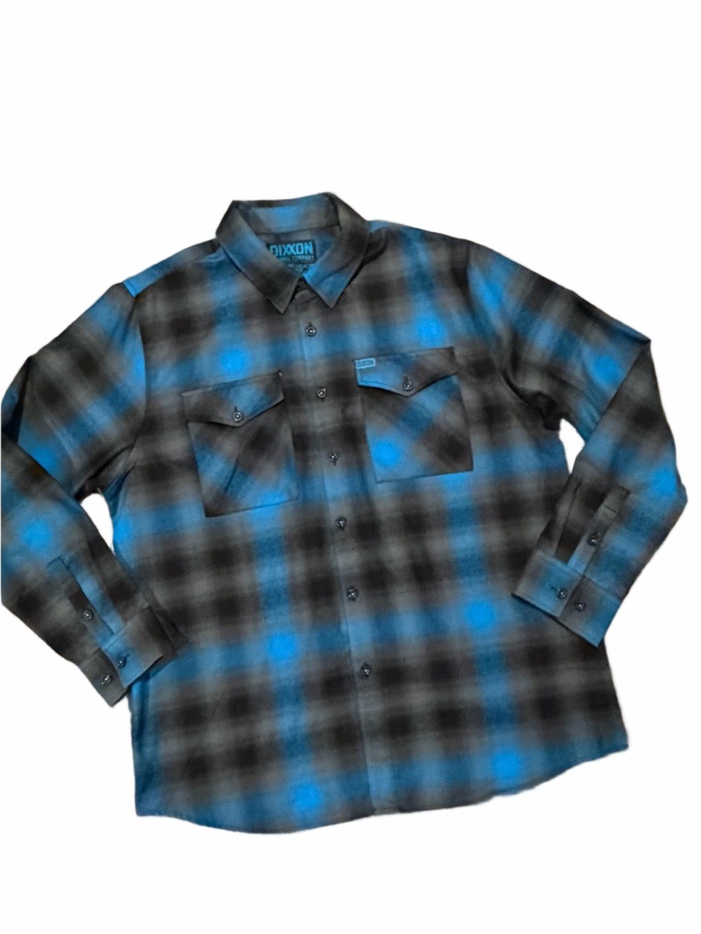 Dixxon Flannel Co 10th Anniversary Blue Black Plaid D-Tech Shirt Men's 2X